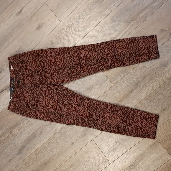 Mavi Tess brown & black high rise skinny leopard animal print jeans, NWT - Picture 4 of 14